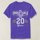 20 jaar 20th Wedding Jubileum Gift T-shirt (Design voorkant)