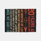 20 jaar als man & amp; vrouw 20e Jubileum Gi Fleece Deken (Voorkant (Horizontaal))