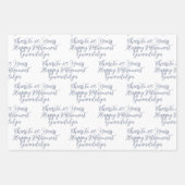 20 jaar Black & White Happy Retirement Inpakpapier Vel (Voorkant 2)