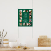20 jaar bruiloft jubileum fotocollage bewerkbaar poster (Keuken)