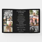 20 jaar bruiloft jubileum fotocollage bewerkbaar spandoek (Horizontaal)