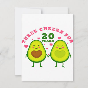 20 jaar bruiloft  Uitnodiging voor een cadeau van 