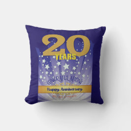 20 Jaar CUSTOM NAAM 12 Stap Jubileum Groot Nummer Kussen