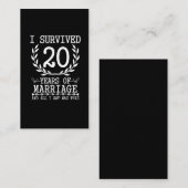 20 jaar Echtgenoot 20e Jubileum bruiloft Visitekaartje (Voorkant / Achterkant)