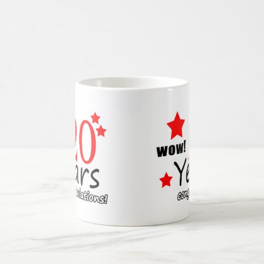 20 jaar gedenkdag koffiemok (Center)