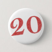 20 jaar gedenkdag ronde button 5,7 cm (Voorkant)