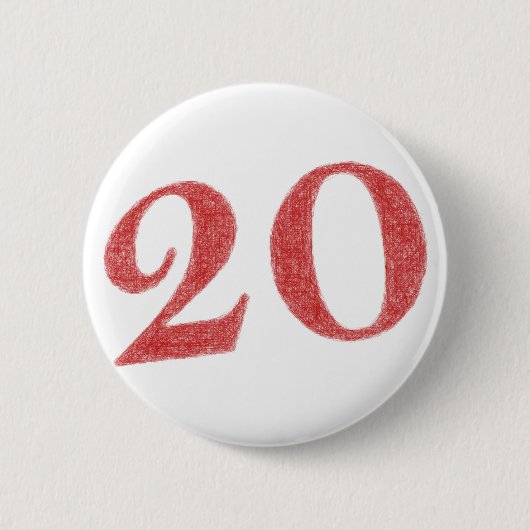 20 jaar gedenkdag ronde button 5,7 cm (Voorkant)