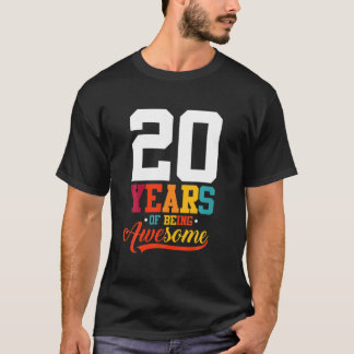 20 jaar Geweldige cadeaus 20 jaar oud 20e T-shirt