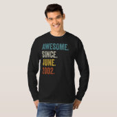 20 jaar Geweldige sinds juni 2002 20e verjaardag T-shirt (Voorkant volledig)