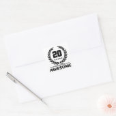 20 jaar Geweldige Vierkante Sticker (Envelop)