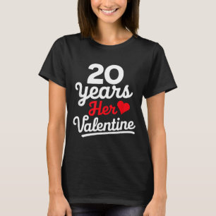 20 jaar haar Valentijn _ jubileum koppels valen T-shirt