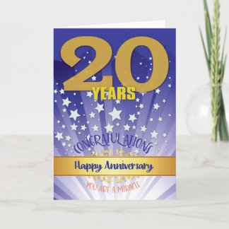 20 jaar herstel Jubileum vet cijfer Kaart