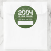 20 Jaar High School Reunion Blanco Naam Tag Sticke Ronde Sticker (Tas)