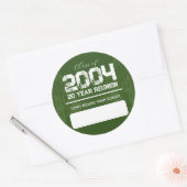 20 Jaar High School Reunion Blanco Naam Tag Sticke Ronde Sticker (Envelop)