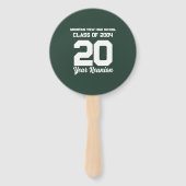 20 Jaar High School Reunion White Sportieve Tekst Handwaaier (Voorkant)