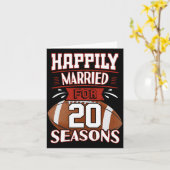 20 Jaar Huwelijk - 20ste Jubileum Cadeau Idee T-s Kaart (Gele Bloem)