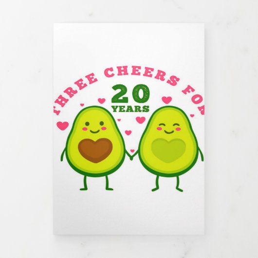 20 jaar huwelijksjubileum| cadeau voor echtgenoot  drieluik aankondiging (Cover)