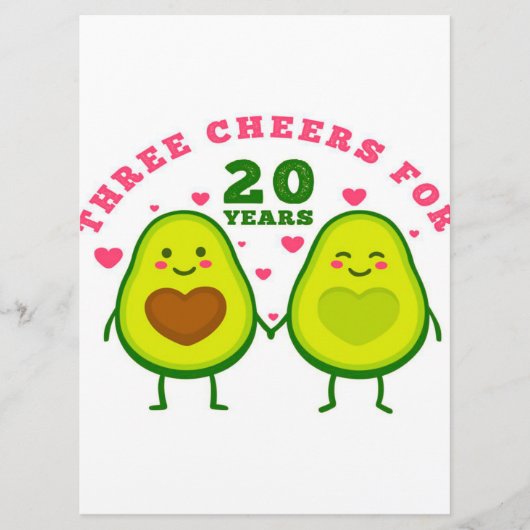 20 jaar huwelijksjubileum| cadeauset voor echtgeno menu (Voorkant)