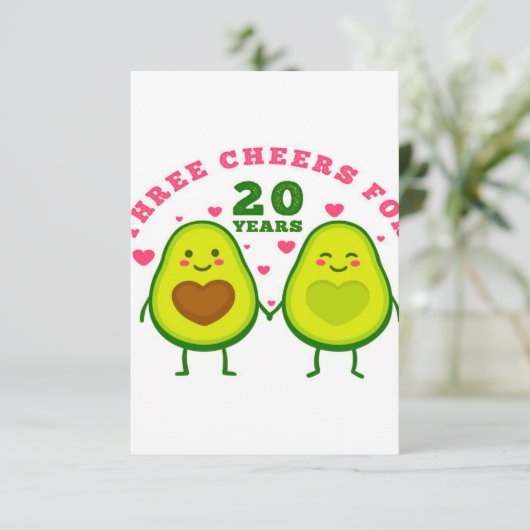 20 jaar huwelijksverjaardag| cadeau van man RSVP c (Staand voorkant)