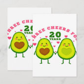 20 jaar huwelijksverjaardag| cadeau van man RSVP c (Voorkant / Achterkant)