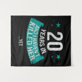 20 jaar huwelijksverjaardag | familie geschenk wan wandkleed (Voorkant (horizontaal))