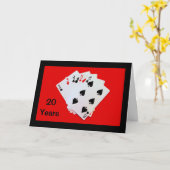 20 Jaar Is Een Groot Gegeven! Jubileum Kaart (Gele Bloem)