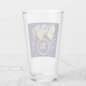 20 jaar Jubileum Blue Gold Drink glas (Achterkant)