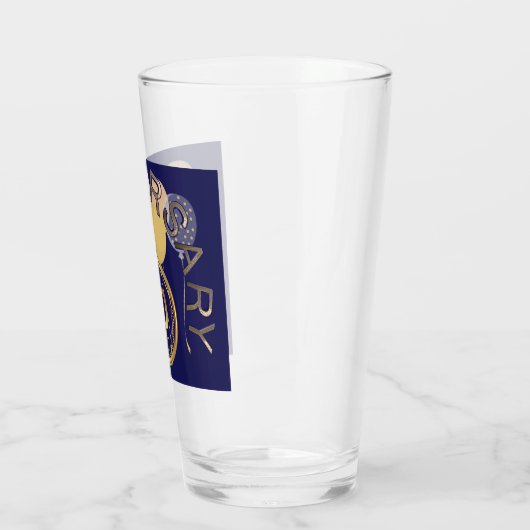 20 jaar Jubileum Blue Gold Drink glas (Links)
