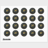 20 jaar Jubileum Classic Round Sticker (Vel)