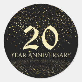 20 jaar Jubileum envelopzegel Ronde Sticker