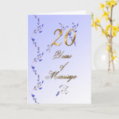 20 jaar (jubileum) kaart (Gele Bloem)