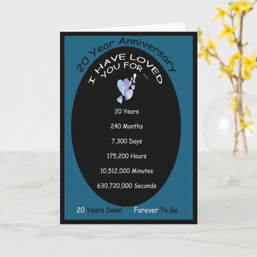 20 jaar Jubileum Kaart (Gele Bloem)