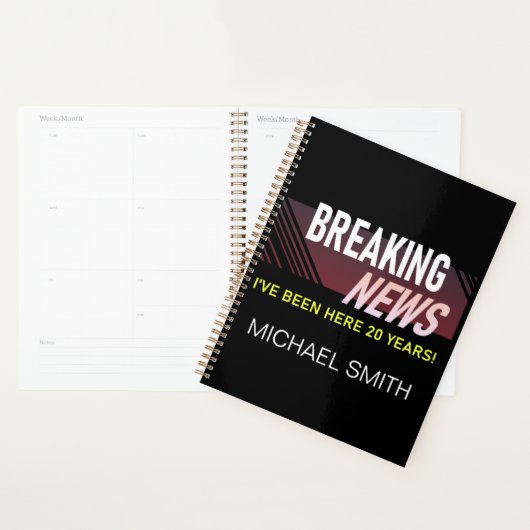 20 jaar Jubileum twintigste werknemer 3 Ring Planner (Display)