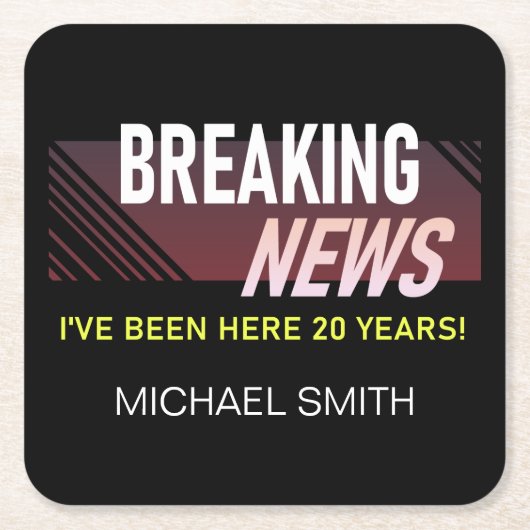 20 jaar Jubileum twintigste werknemer Kartonnen Onderzetters (Voorkant)