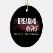 20 jaar Jubileum twintigste werknemer Keramisch Ornament (Rechts)