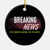 20 jaar Jubileum twintigste werknemer Keramisch Ornament (Voorkant)