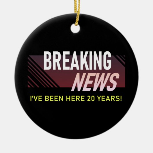 20 jaar Jubileum twintigste werknemer Keramisch Ornament (Voorkant)