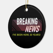 20 jaar Jubileum twintigste werknemer Keramisch Ornament (Links)