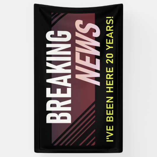 20 jaar Jubileum twintigste werknemer Spandoek (Verticaal)