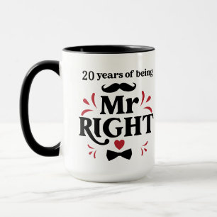 20 jaar Jubileum van de heer Right Husband Mok
