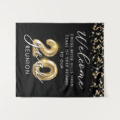 20 jaar klasse reünie welkom alumni zwart goud wandkleed (Voorkant (horizontaal))