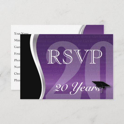  20 jaar klasse reunion RSVP (Voorkant / Achterkant)