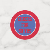 20 jaar klassenreüceringtabel confetti (Kleine voorkant)