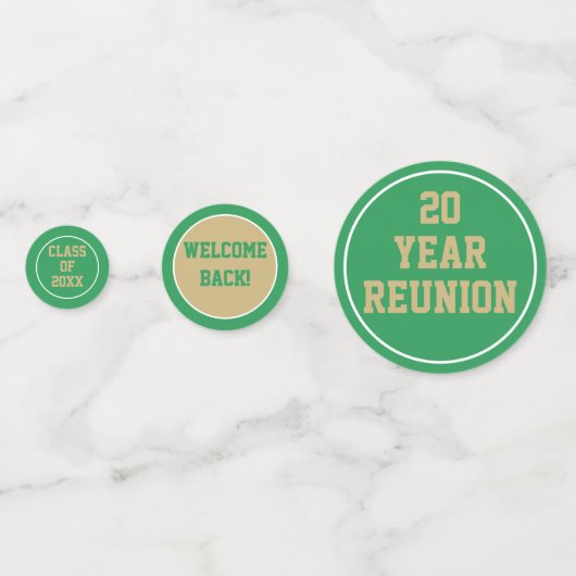 20 jaar klassenreüceringtabel confetti (Achterkanten)