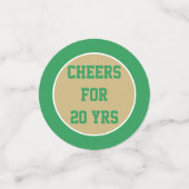 20 jaar klassenreüceringtabel confetti (Kleine voorkant)