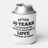 20 jaar liefde en wijn blikjeskoeler (Blikje Voorkant)