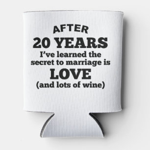 20 jaar liefde en wijn blikjeskoeler