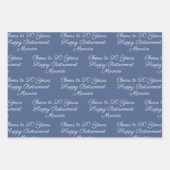 20 jaar Navy Blue Happy Retirement Inpakpapier Vel (Voorkant 3)