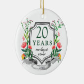 20 jaar obriety Jubileum Personalized Sober Keramisch Ornament (Rechts)