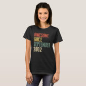 20 jaar oud Geweldige sinds september 2002 20e 2 T-shirt (Voorkant volledig)